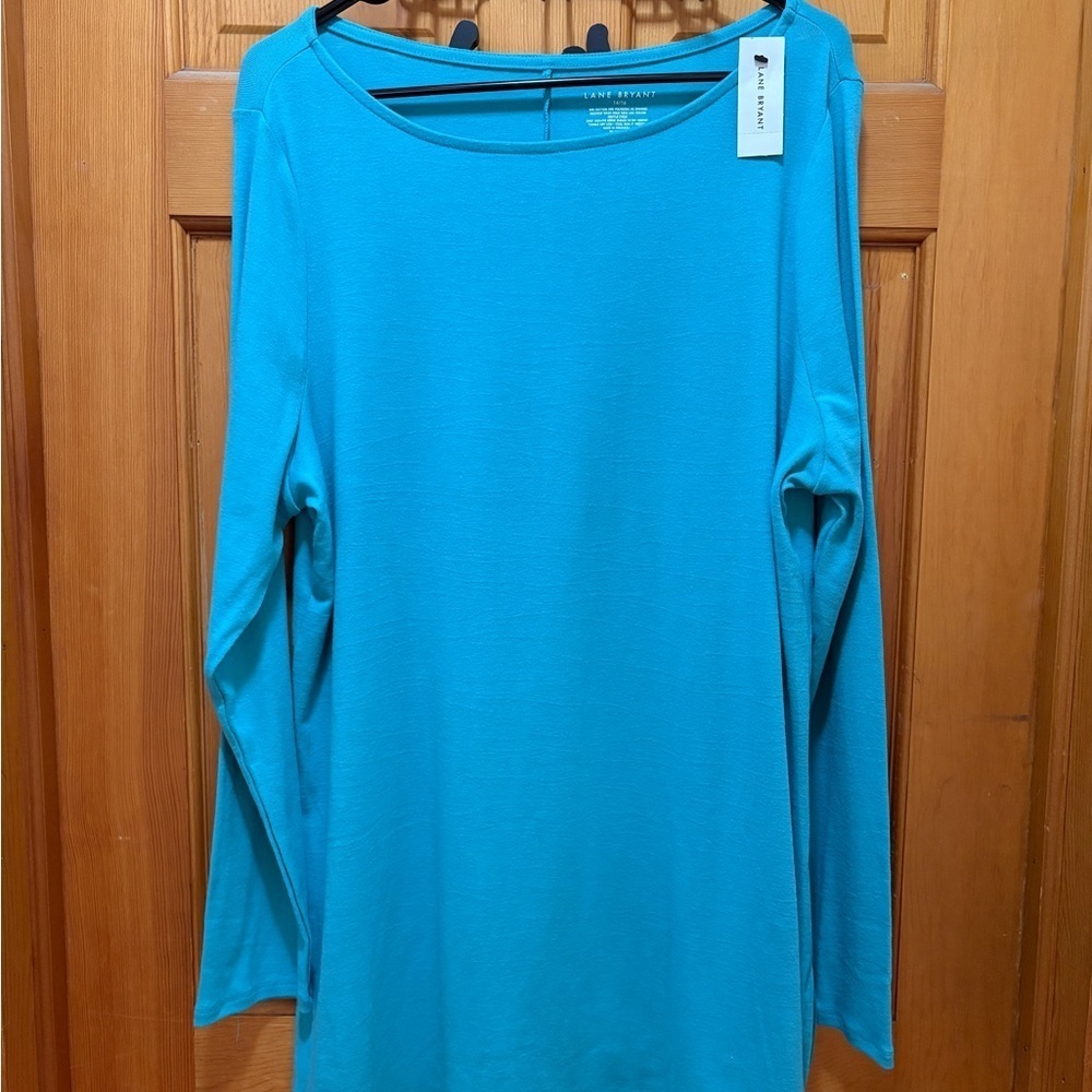 NWT Lane Bryant Vibrant Teal Top Size 14/16 - Picture 2 of 3
